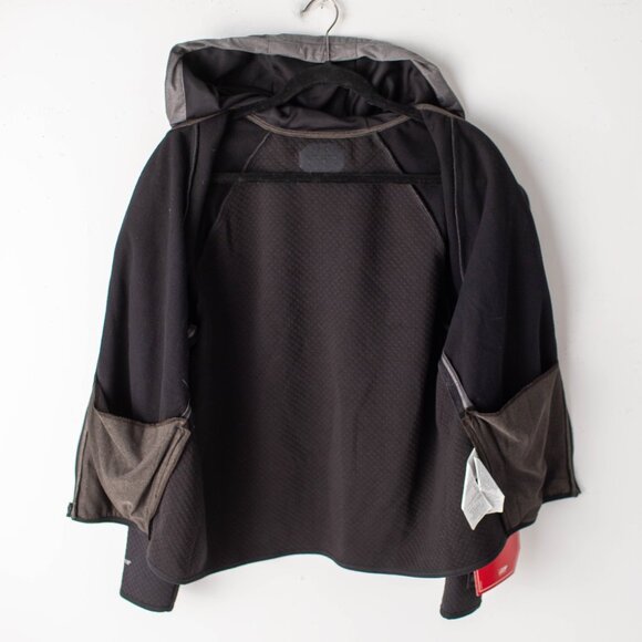 NEW Under Armour Women's Large Hooded Gore Windstopper Black Grey Zip Up Jacket - Picture 6 of 11